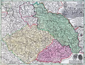 Map of Silesia, from an Atlas